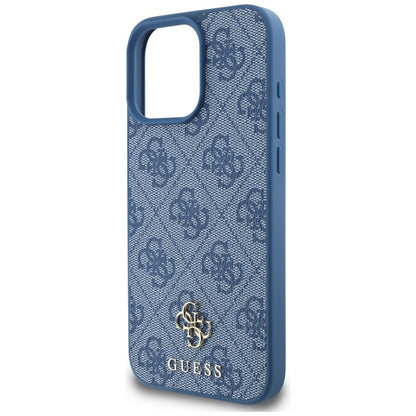 Guess HC PU 4G Small 4G and Classic Case for iPhone 16 Pro Max MagSafe - Blue_5