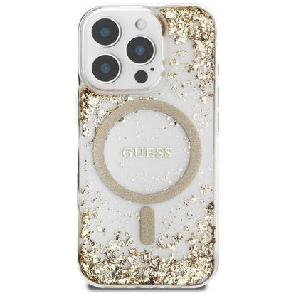Guess HC Resin Bottom Glitter MagSafe case for iPhone 16 Pro Max - gold_2