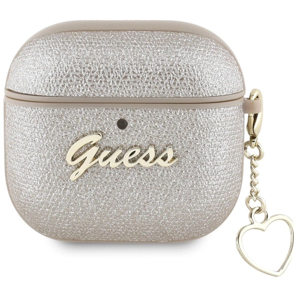 Guess Metallic Script Charm Case for AirPods 4 - Gold_0