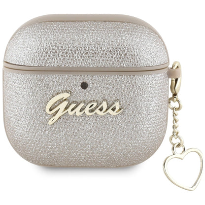 Guess Metallic Script Charm Case for AirPods 4 - Gold_0