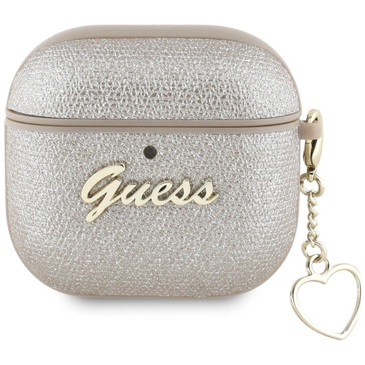 Guess Metallic Script Charm Case for AirPods 4 - Gold_0