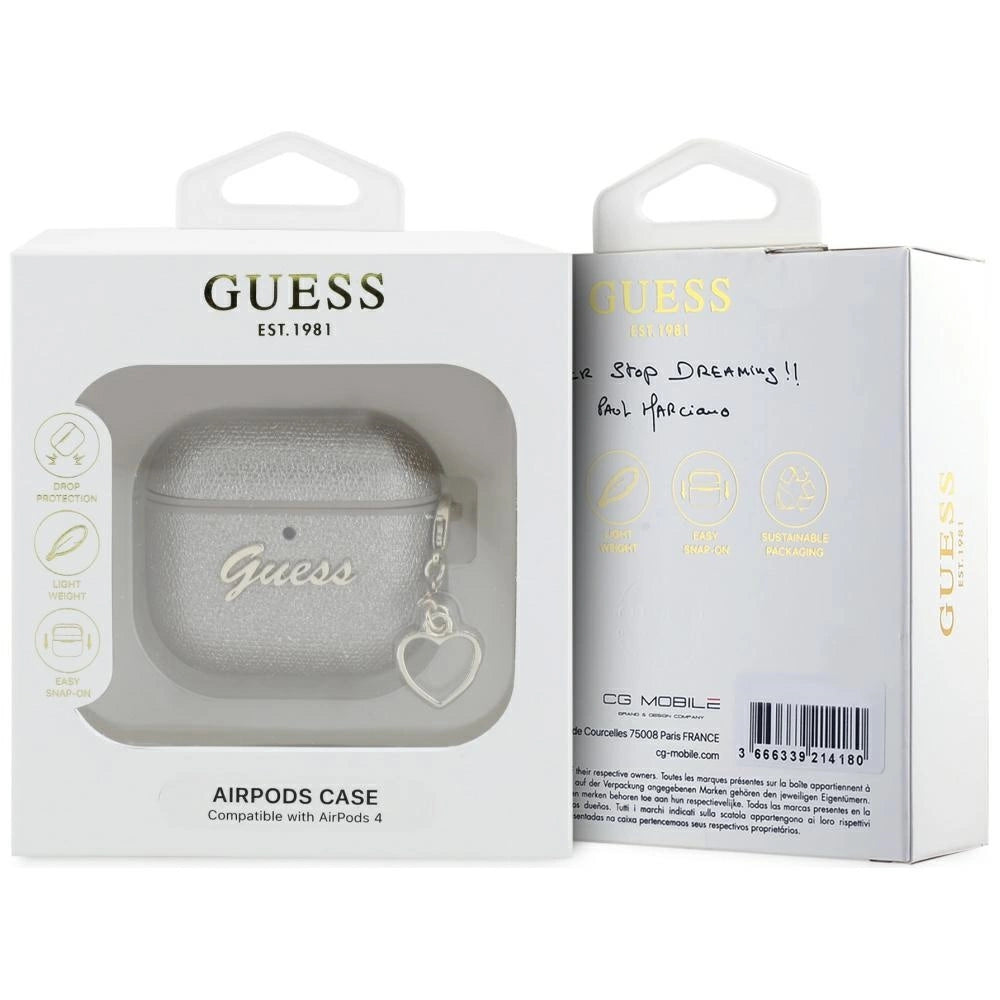 Guess Metallic Script Charm Case for AirPods 4 - Gold_2
