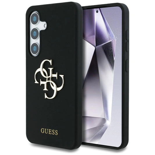 Guess Silicone Big 4G Logo Bottom Script case for Samsung Galaxy S25 - black_0