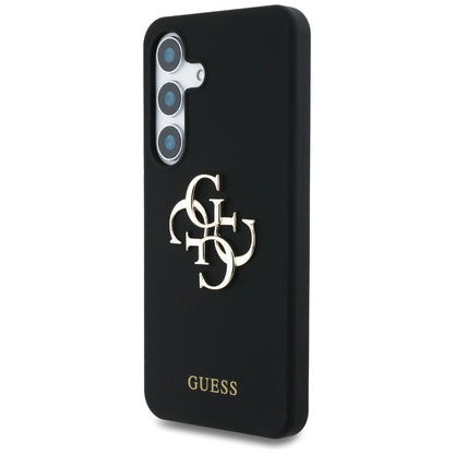 Guess Silicone Big 4G Logo Bottom Script case for Samsung Galaxy S25 - black_1