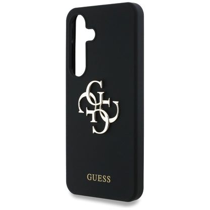 Guess Silicone Big 4G Logo Bottom Script case for Samsung Galaxy S25 - black_5