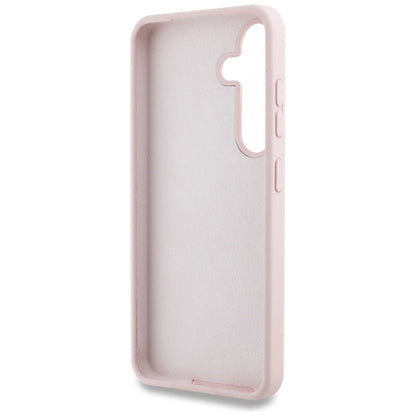Guess Silicone Big 4G Logo Bottom Script Case for Samsung Galaxy S25 - Pink_6