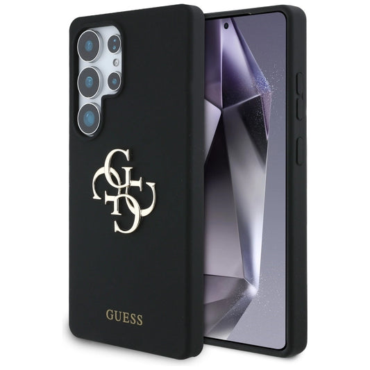 Guess Silicone Big 4G Logo Bottom Script case for Samsung Galaxy S25 Ultra - black_0