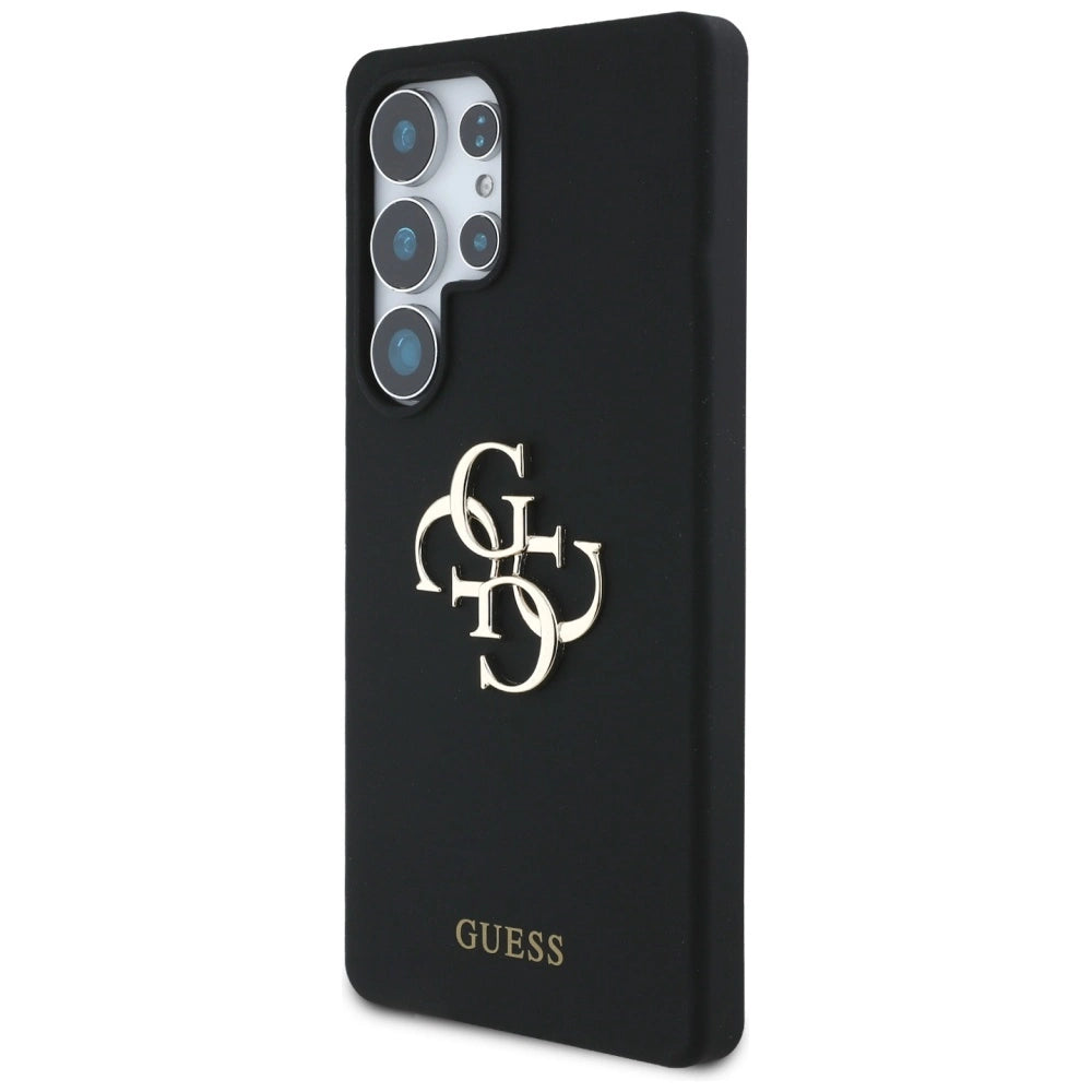 Guess Silicone Big 4G Logo Bottom Script case for Samsung Galaxy S25 Ultra - black_1