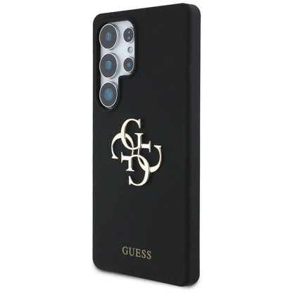 Guess Silicone Big 4G Logo Bottom Script case for Samsung Galaxy S25 Ultra - black_1