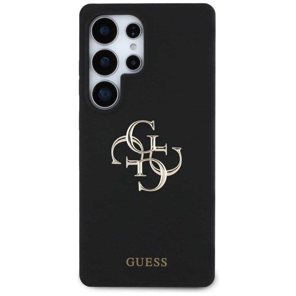 Guess Silicone Big 4G Logo Bottom Script case for Samsung Galaxy S25 Ultra - black_2