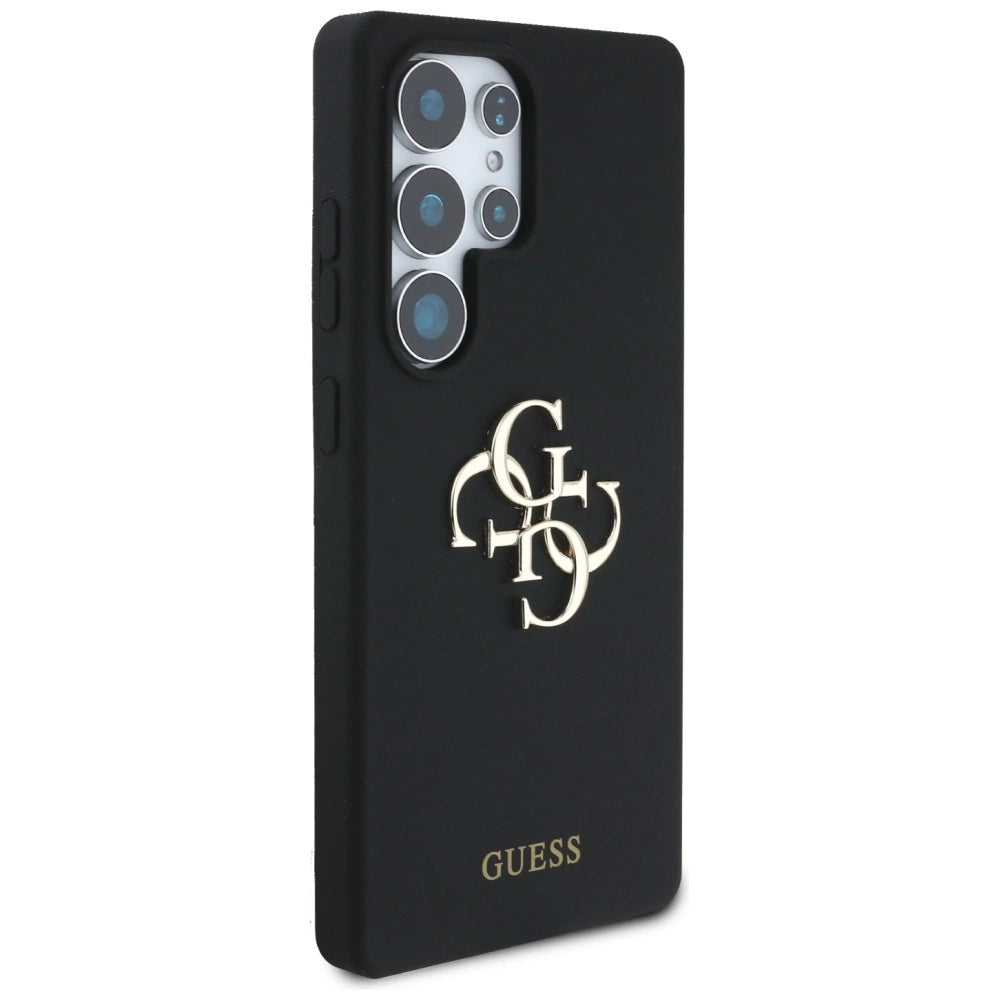Guess Silicone Big 4G Logo Bottom Script case for Samsung Galaxy S25 Ultra - black_3