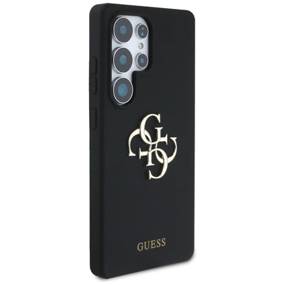 Guess Silicone Big 4G Logo Bottom Script case for Samsung Galaxy S25 Ultra - black_3