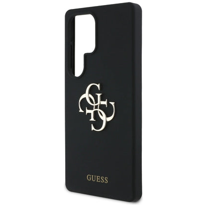Guess Silicone Big 4G Logo Bottom Script case for Samsung Galaxy S25 Ultra - black_5