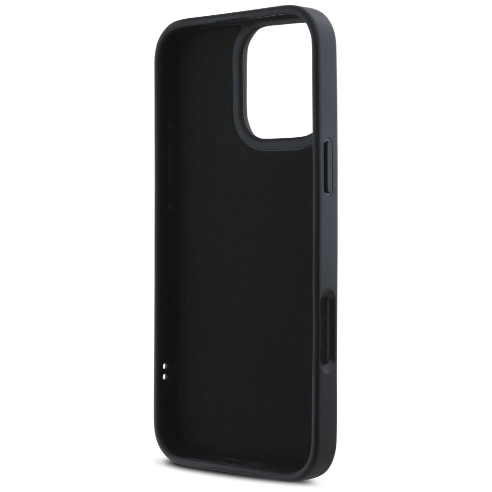 Karl Lagerfeld HC 3D Rubber Elongated Glitter iPhone 16 Pro Case - Black_6