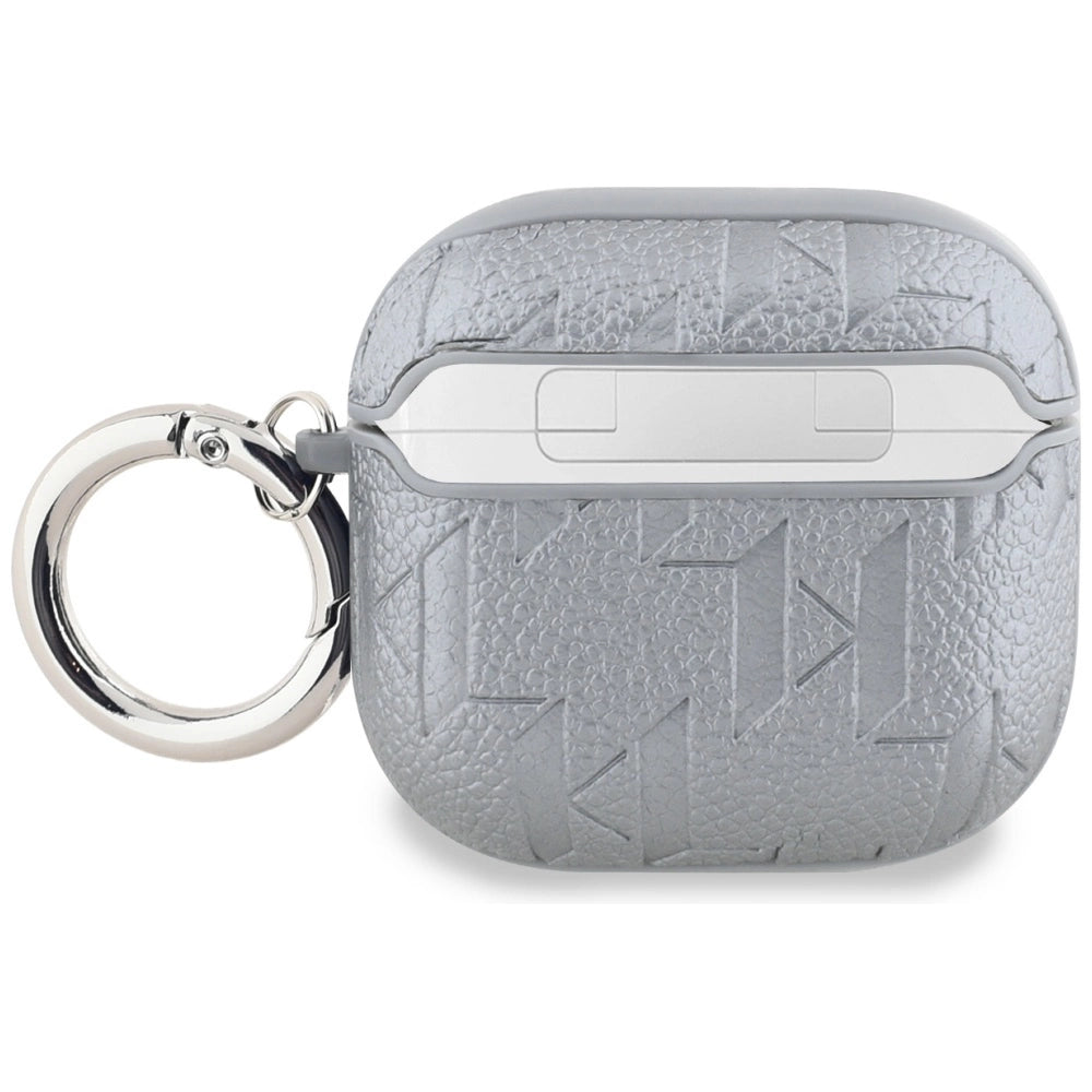 Karl Lagerfeld Monogram Choupette Head case for AirPods 4 - silver_1