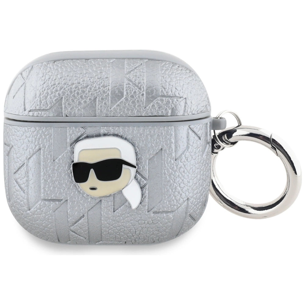 Karl Lagerfeld Monogram Karl Head case for AirPods 4 - silver_0