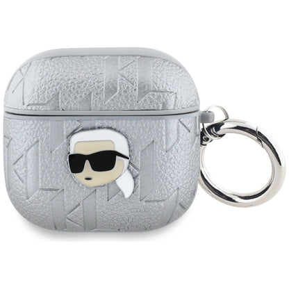 Karl Lagerfeld Monogram Karl Head case for AirPods 4 - silver_0