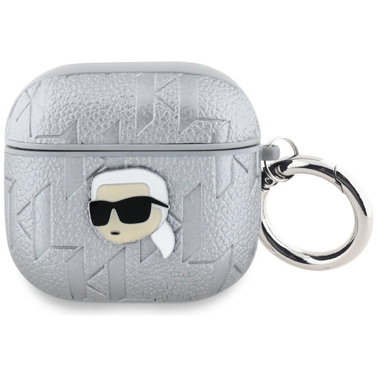 Karl Lagerfeld Monogram Karl Head case for AirPods 4 - silver_0