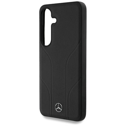 Mercedes Leather Debossed Lines MagSafe case for Samsung Galaxy S25 - black_5