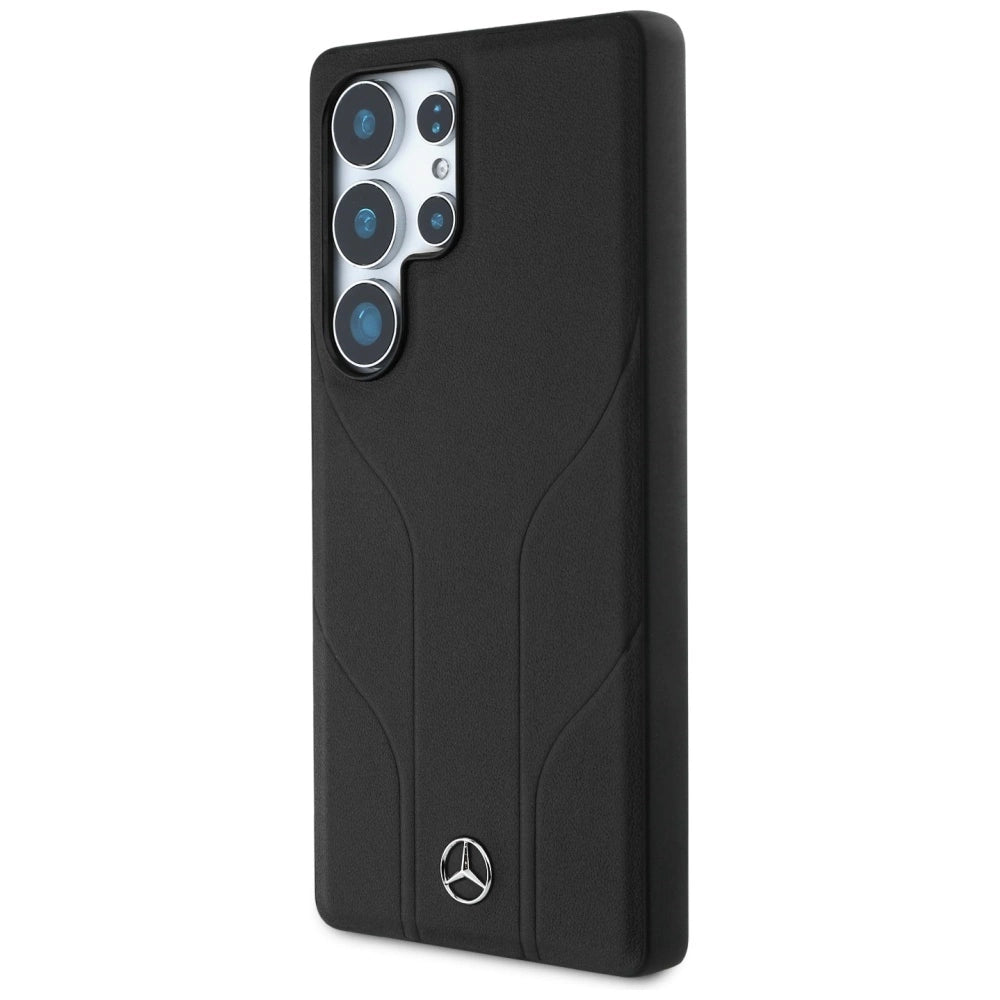 Mercedes Leather Debossed Lines MagSafe case for Samsung Galaxy S25 Ultra - black_1