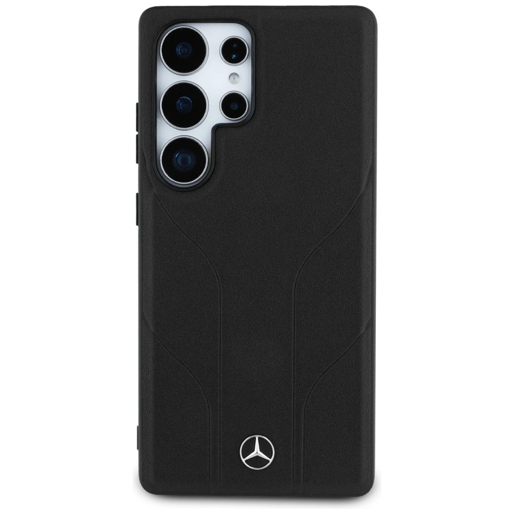 Mercedes Leather Debossed Lines MagSafe case for Samsung Galaxy S25 Ultra - black_2