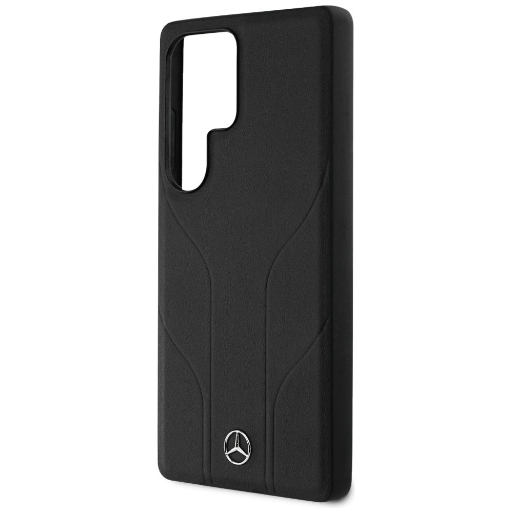 Mercedes Leather Debossed Lines MagSafe case for Samsung Galaxy S25 Ultra - black_5