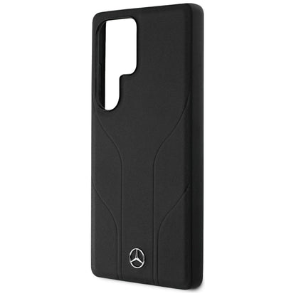 Mercedes Leather Debossed Lines MagSafe case for Samsung Galaxy S25 Ultra - black_5