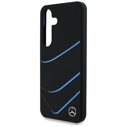 Mercedes Silicone Contrasted Curves MagSafe Case for Samsung Galaxy S25 - Black_5