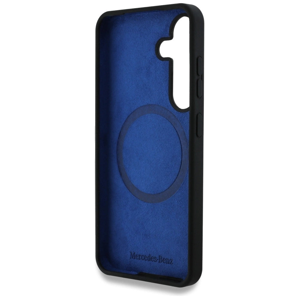 Mercedes Silicone Contrasted Curves MagSafe Case for Samsung Galaxy S25 - Black_6