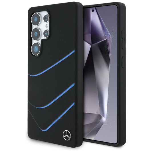 Mercedes Silicone Contrasted Curves MagSafe Case for Samsung Galaxy S25 Ultra - Black_0