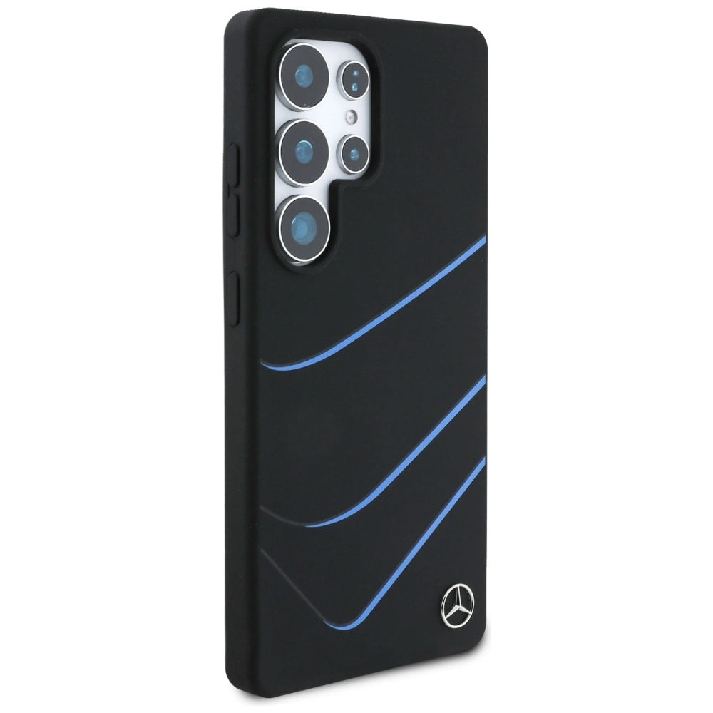 Mercedes Silicone Contrasted Curves MagSafe Case for Samsung Galaxy S25 Ultra - Black_3