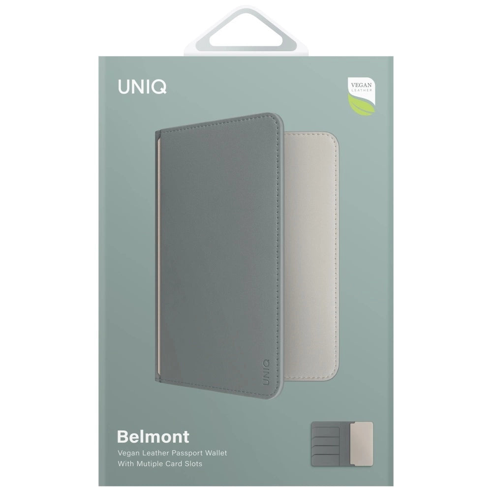 Uniq Belmont RFID Blocking Passport Case - Green/Ivory_5