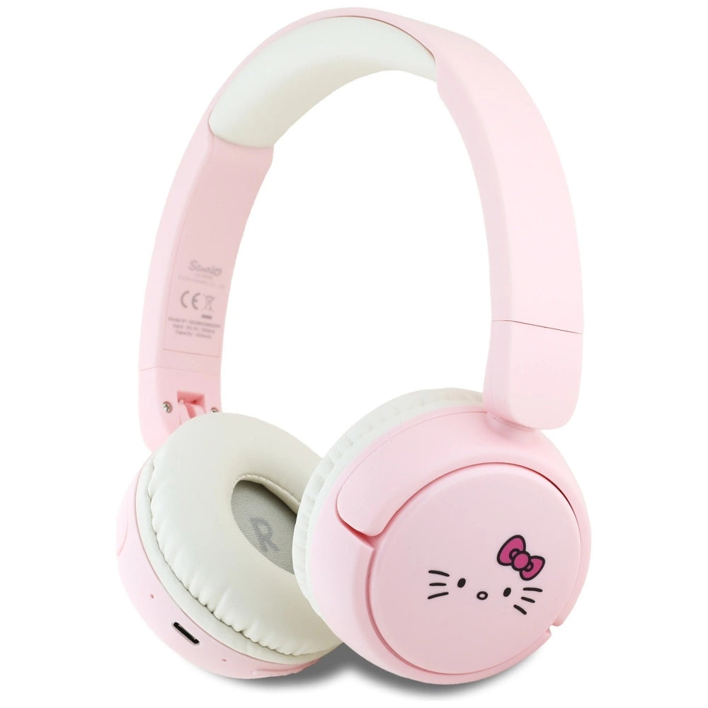 Hello Kitty Face Logo Bluetooth On-Ear Headphones - Pink_0
