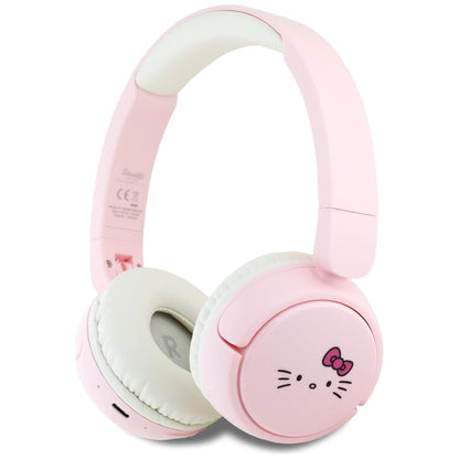 Hello Kitty Face Logo Bluetooth On-Ear Headphones - Pink_0