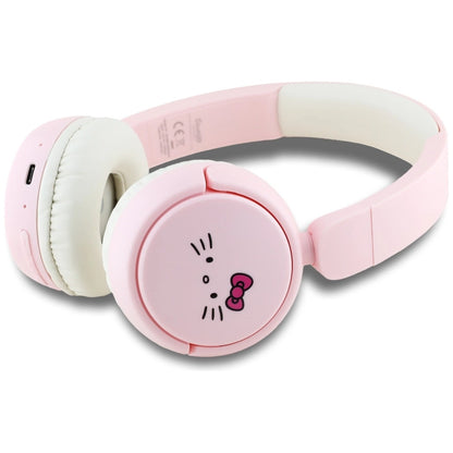 Hello Kitty Face Logo Bluetooth On-Ear Headphones - Pink_1