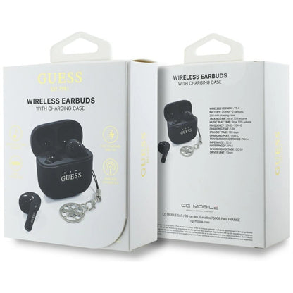 Guess Glossy Effect Printed Classic Logo &amp; Charm TWS headphones - black_5