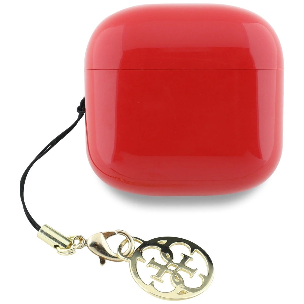 Guess Glossy Effect Printed Classic Logo &amp; Charm TWS headphones - red_3