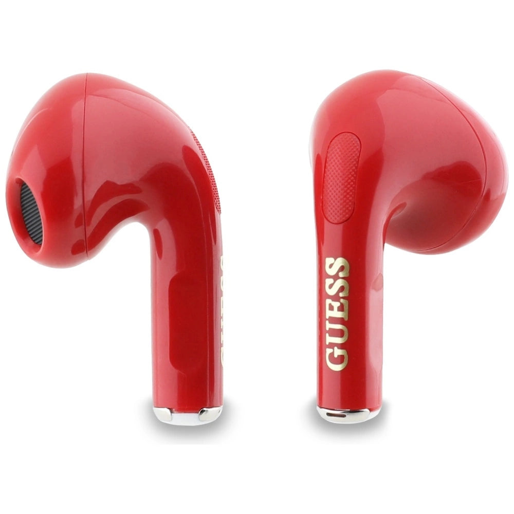 Guess Glossy Effect Printed Classic Logo &amp; Charm TWS headphones - red_4