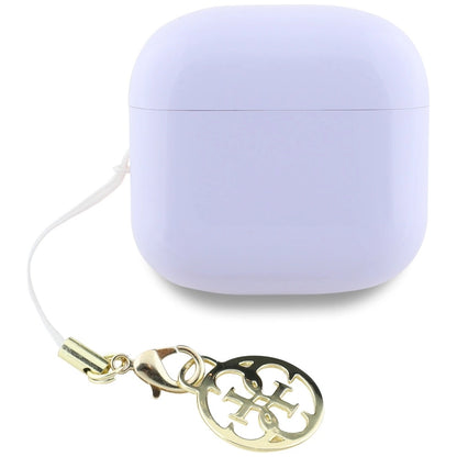 TWS Guess Glossy Effect Printed Classic Logo &amp; Charm Headphones - Lavender_3
