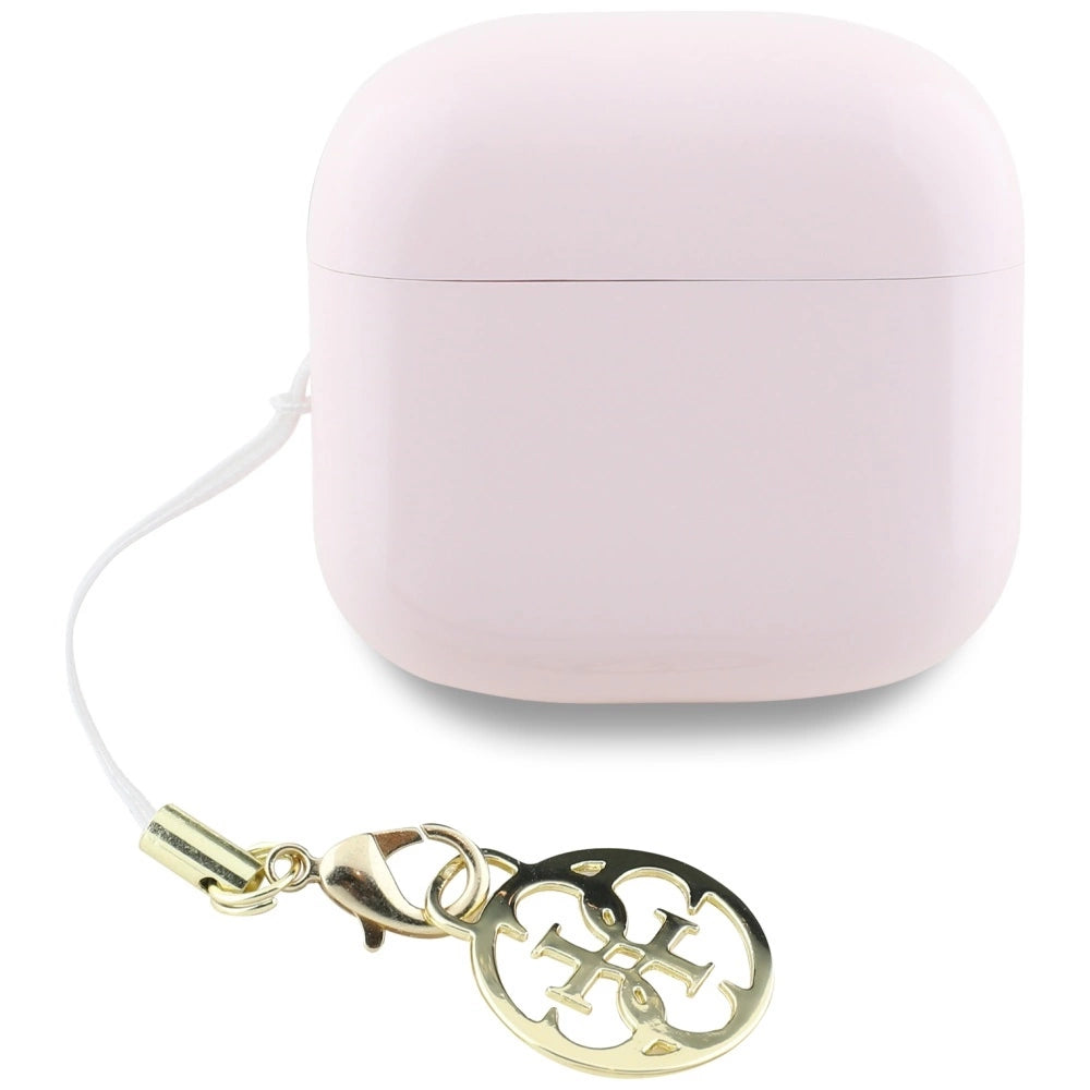 TWS Guess Glossy Effect Printed Classic Logo &amp; Charm Headphones - Pink_3