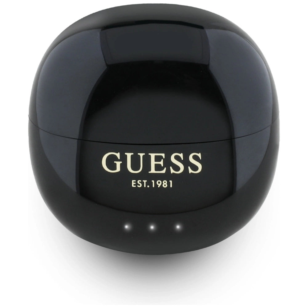 Guess Glossy Effect Egg Shape Printed Classic Logo TWS headphones - black_1