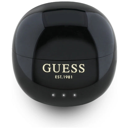 Guess Glossy Effect Egg Shape Printed Classic Logo TWS headphones - black_1