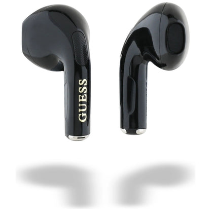 Guess Glossy Effect Egg Shape Printed Classic Logo TWS headphones - black_4