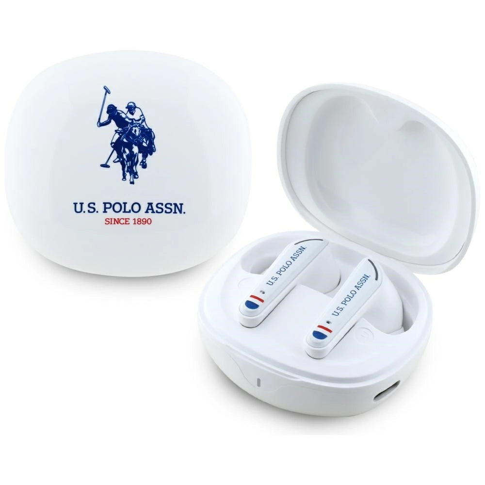 TWS US Polo DH Logo Bluetooth Headphones - White_0