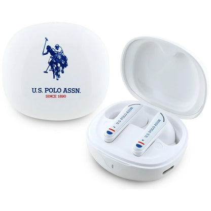 TWS US Polo DH Logo Bluetooth Headphones - White_0