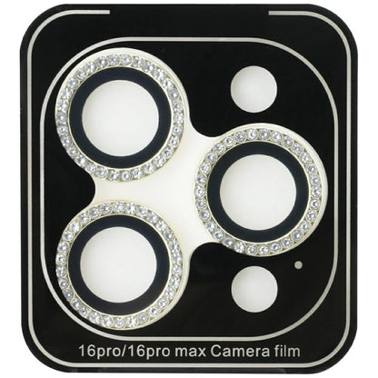 Guess Rhinestone Camera Lens Glass for iPhone 16 Pro / 16 Pro Max - Gold_1