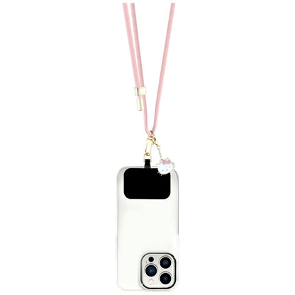Hello Kitty Patch &amp; Kitty Head Charm Universal Phone Lanyard - Pink_1