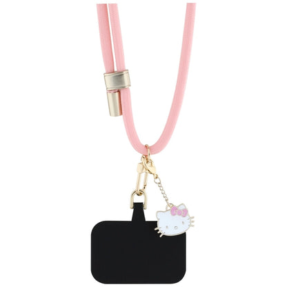 Hello Kitty Patch &amp; Kitty Head Charm Universal Phone Lanyard - Pink_2