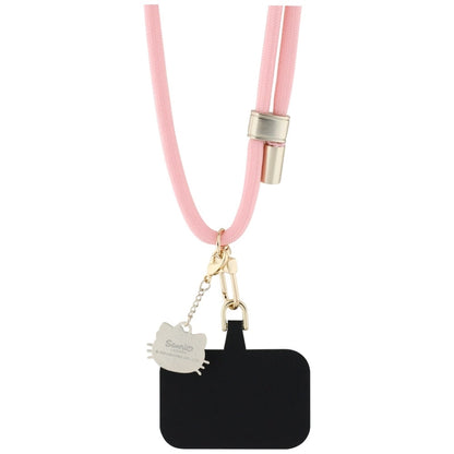 Hello Kitty Patch &amp; Kitty Head Charm Universal Phone Lanyard - Pink_3