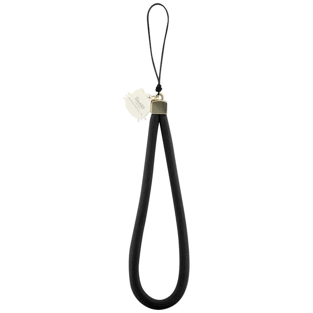 Hello Kitty Nylon Cord Kitty Head Phone Charm - Black_1
